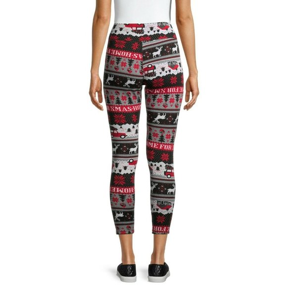 No Boundaries Juniors Girls Christmas Leggings Fur Lined High-Waist Size S 3-5 - Picture 3 of 5